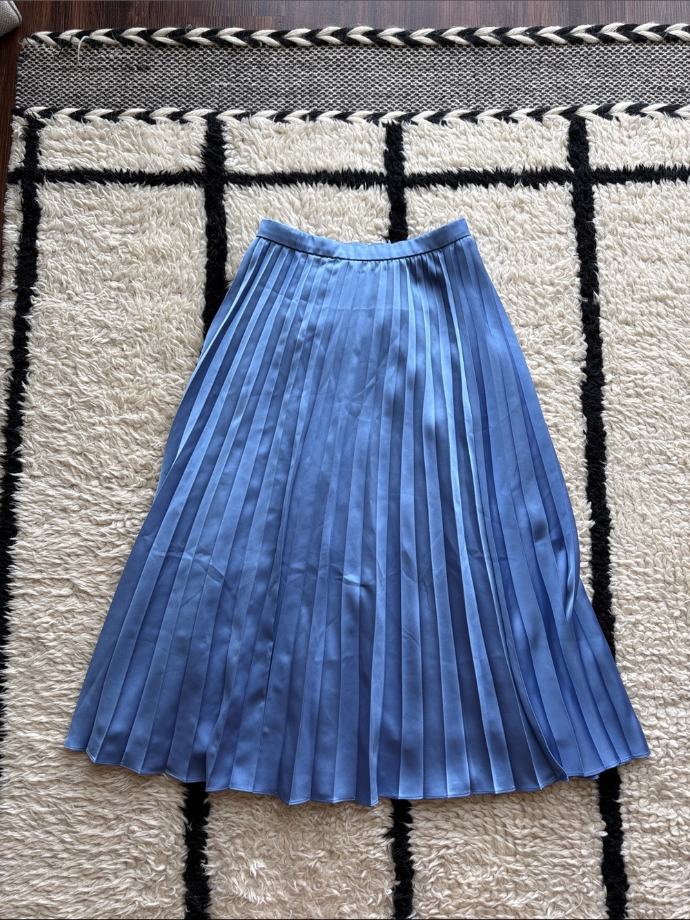 J. Crew Light Blue Pleated Midi Skirt